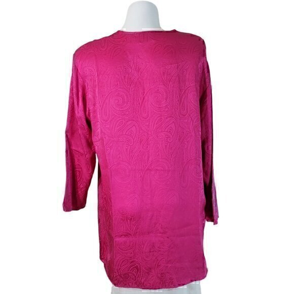 Victoria's Secret Silk Gold Label Pink Night Shirt M - Picture 4 of 8
